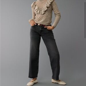 American Eagle Outfitters Black Stovepipe Jeans